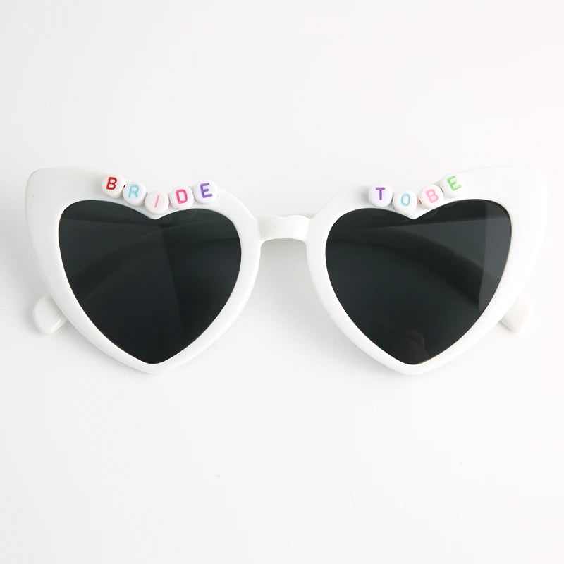 Heart Shaped Sunglasses Wedding Bride Bridesmaid