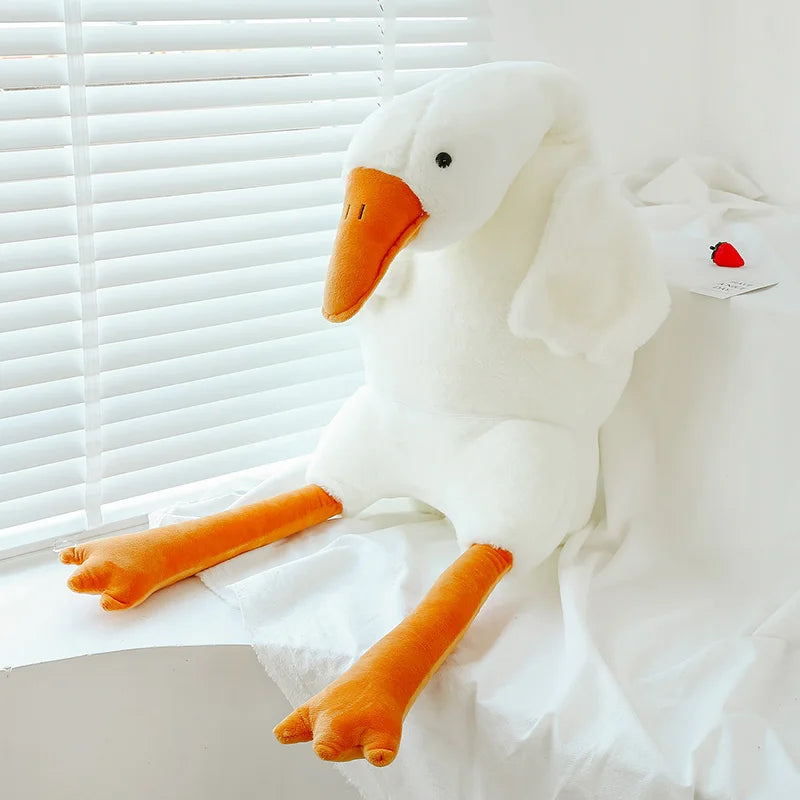90-190cm Lovely Big White Goose Throw Pillow Plush Toy