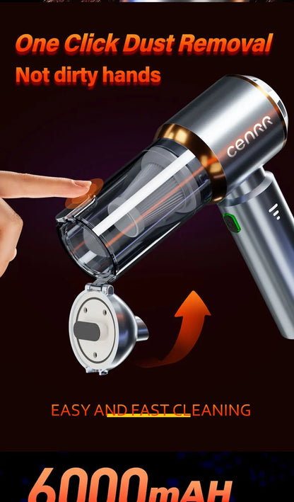 CENRR Portable Wireless Car Vacuum Cleaner Mini Powerful
