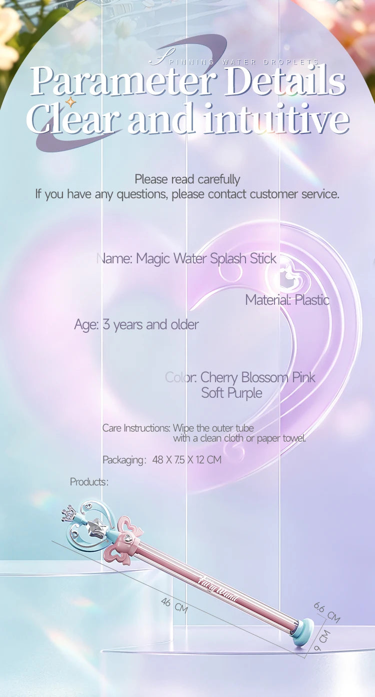 Magic Fairy Wand Water Gun Sparkling Summer Water Play