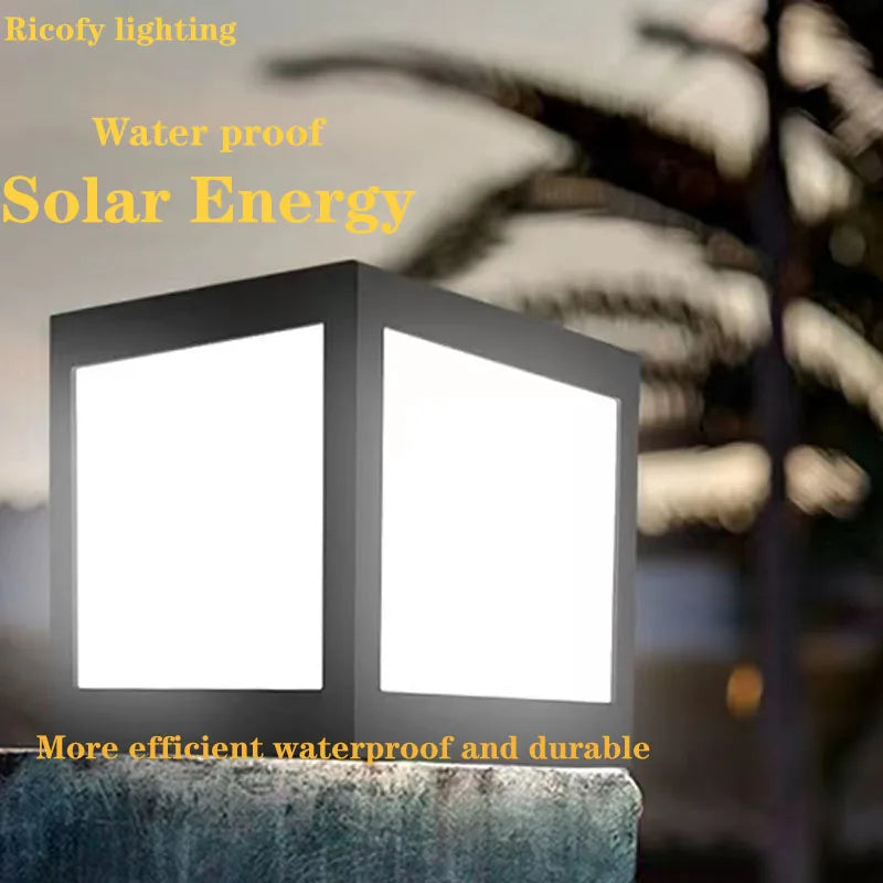 Solar Outdoor Light Waterproof Pillar Light Solar Energy Powered
