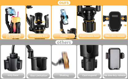 Car Phone Holders Adjustable Car Cup Holder Expander