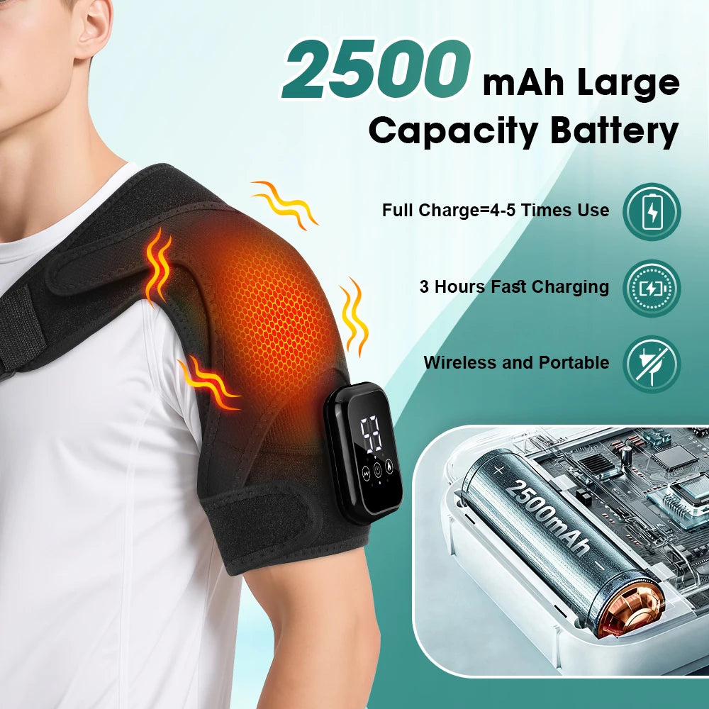 Electric Shoulder Massager Heating Pad Vibration Massage