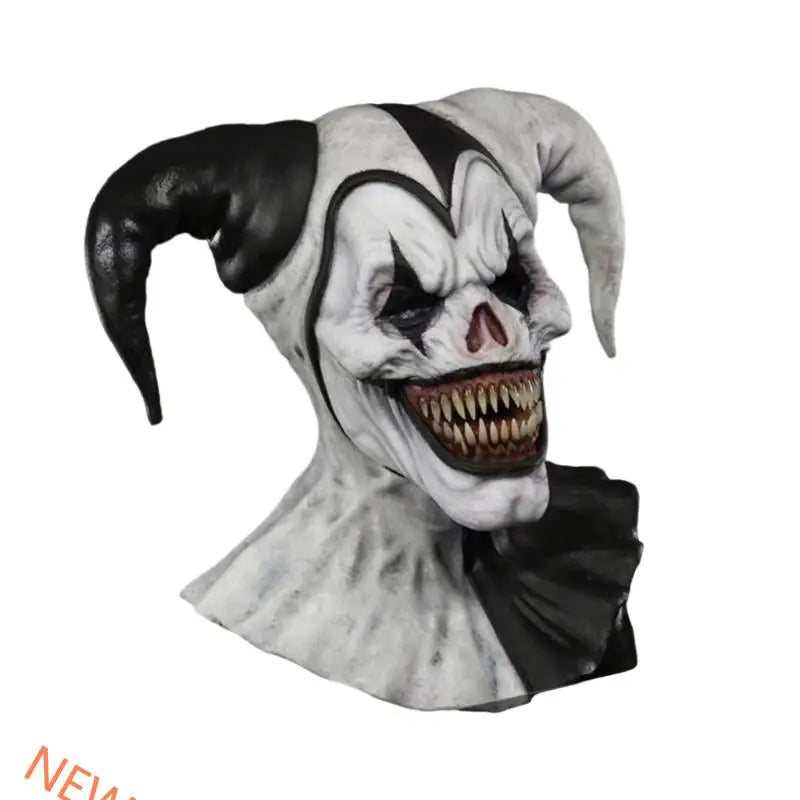 Latex Clown Mask with Adjustable Eye Cutouts