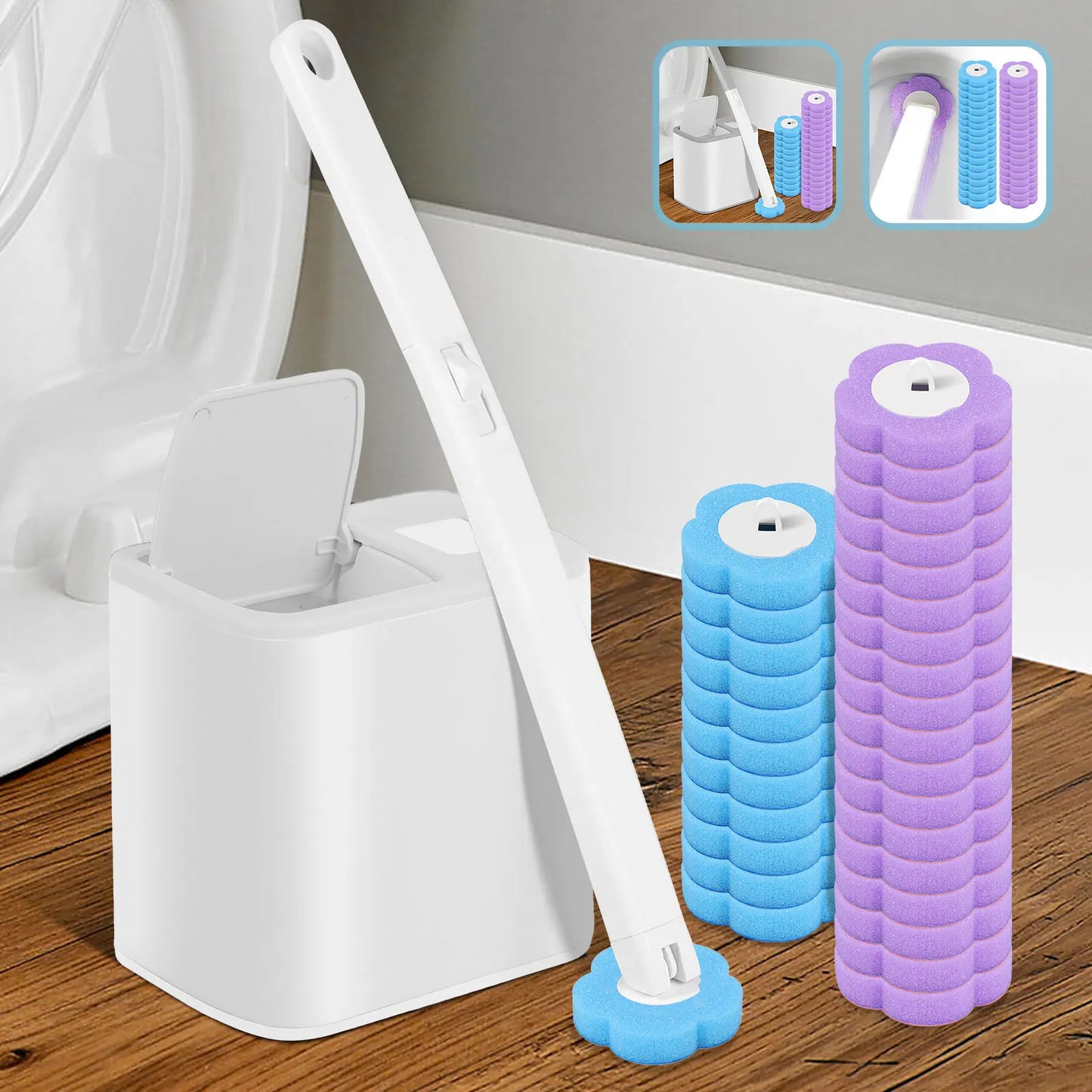 Toilet Brush With Disposable Replacement Head
