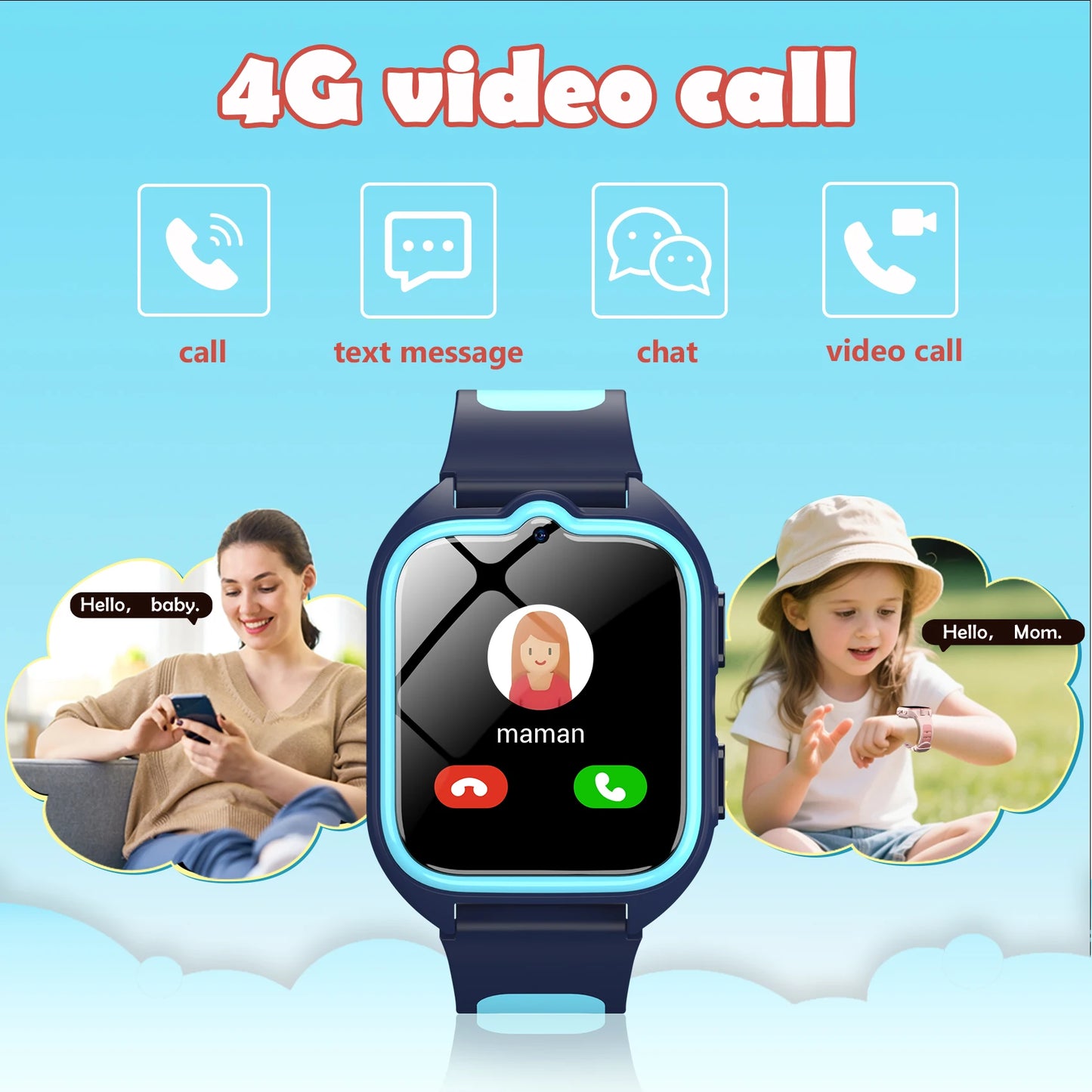 New Z30 Children's Smart Call Watch SOS Waterproof Watches
