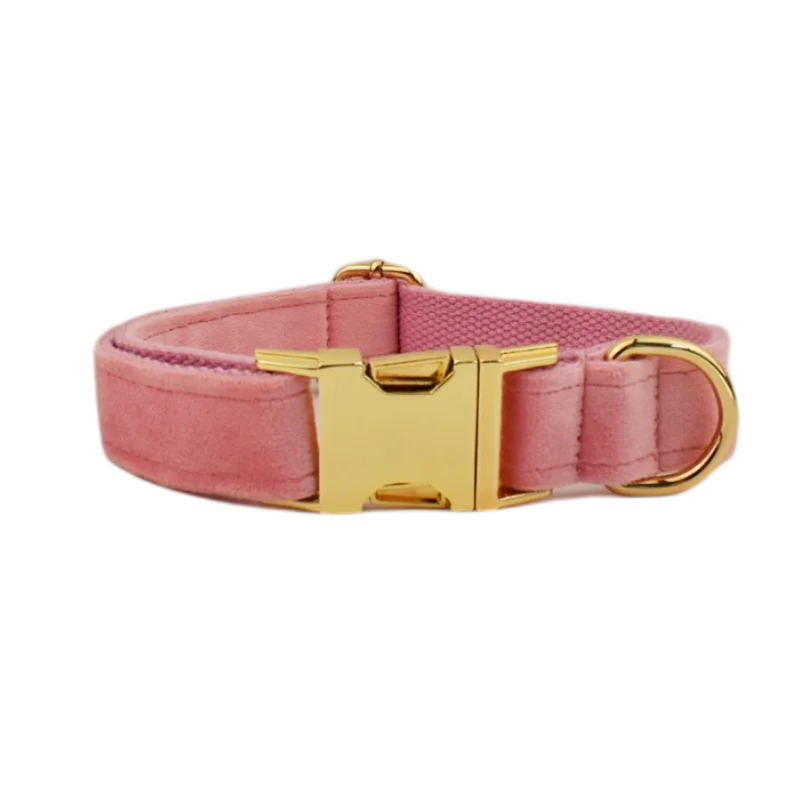 Velvet Collar Free Engrave Dog Collar Leash Dog Collars