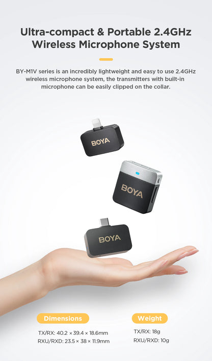 BOYA BY-M1V Wireless Lavalier Microphone