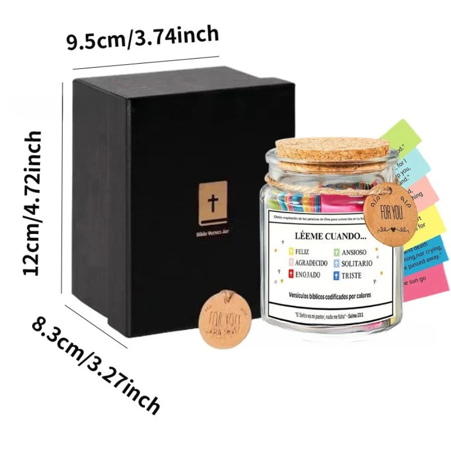 Bible Verses  in Glass Jar Bible Verse Jar Pious Prayer