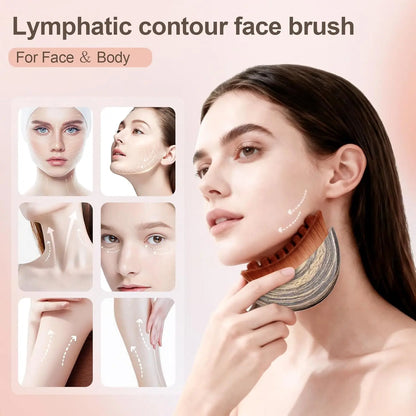 Contour Facial Brush Manual Lymphatic Drainage Massager Durable Soft Bristles