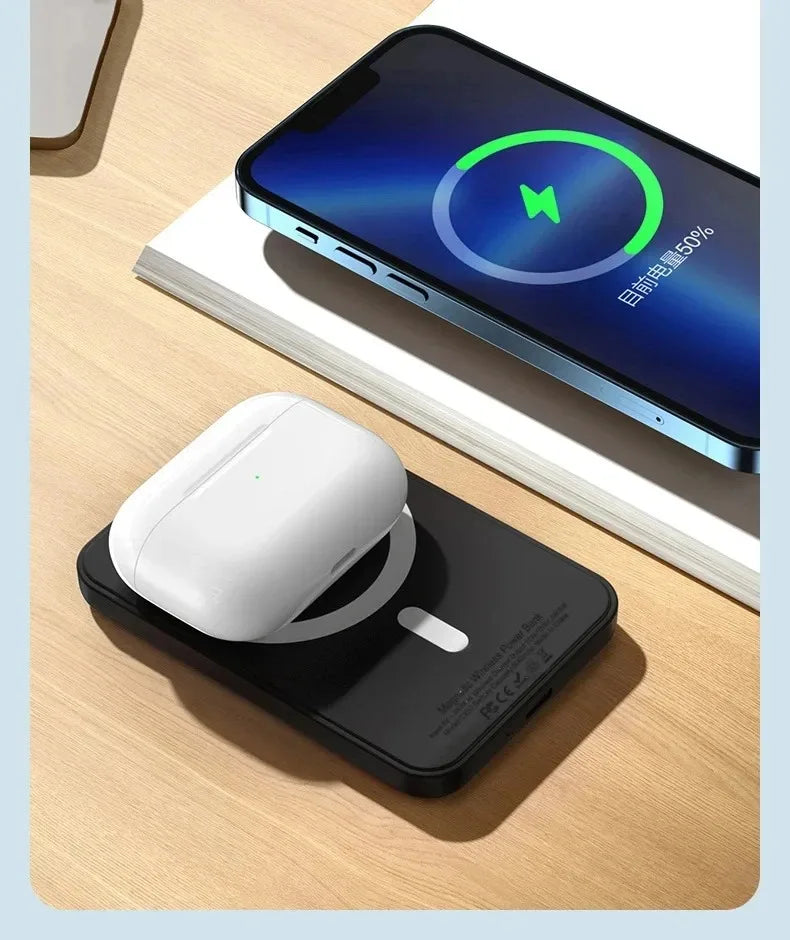 20000mAh Magnetic Power Bank Wireless PD 22.5W Fast Charger