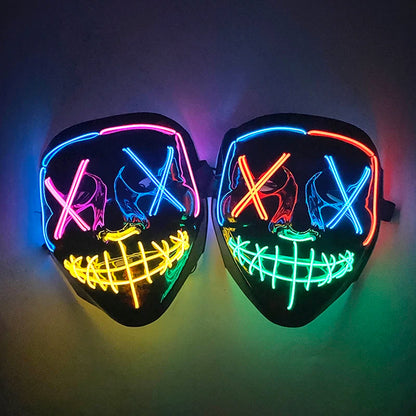 Wireless LED Purge Mask Halloween Horror Party Carnival Cosplay