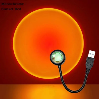 USB Room Photo Atmosphere Light Sunset Projection Lamp