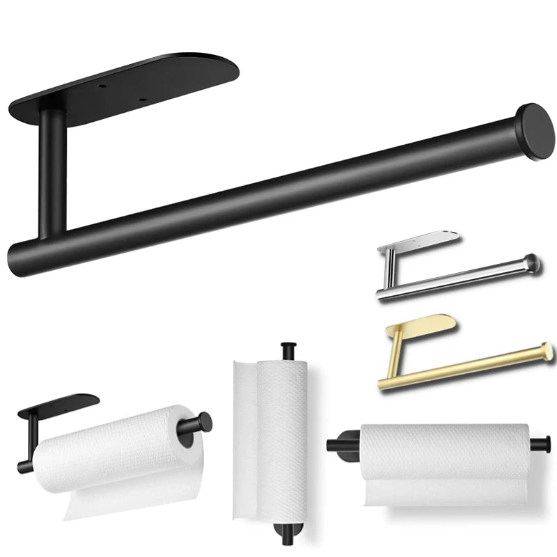 Adhesive Toilet Paper Holder Stainless Steel Wall Mount