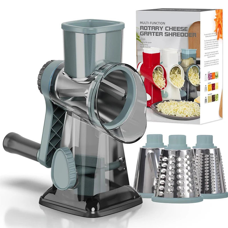 3 in 1 Rotary Cheese Grater Versatile Slicer