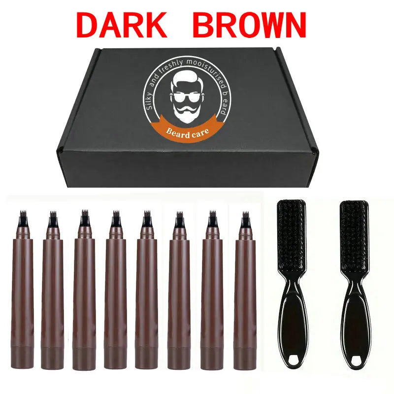 Beard Filling Pen Kit Beard Enhancer Brush Beard Coloring
