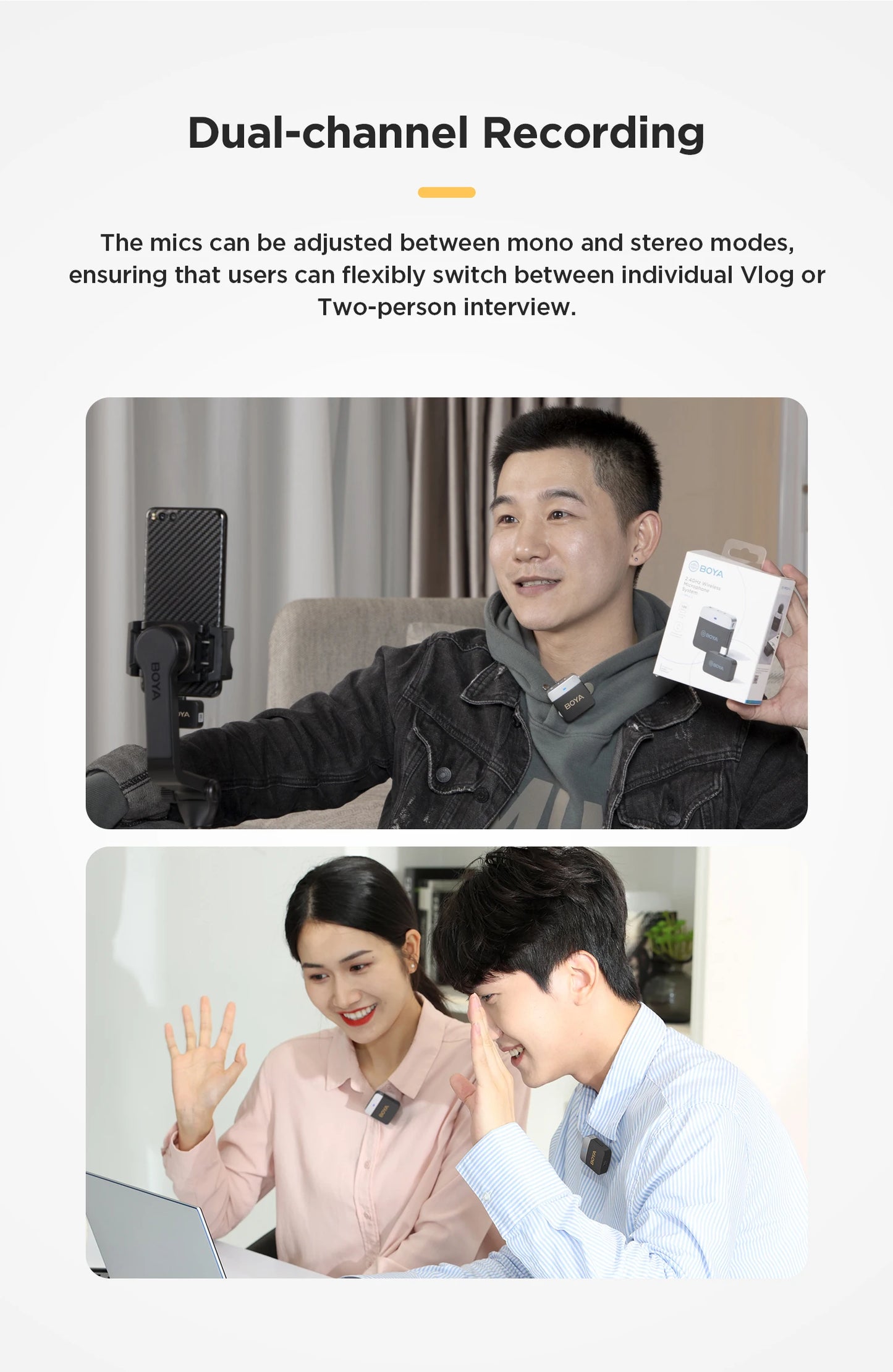 BOYA BY-M1V Wireless Lavalier Microphone