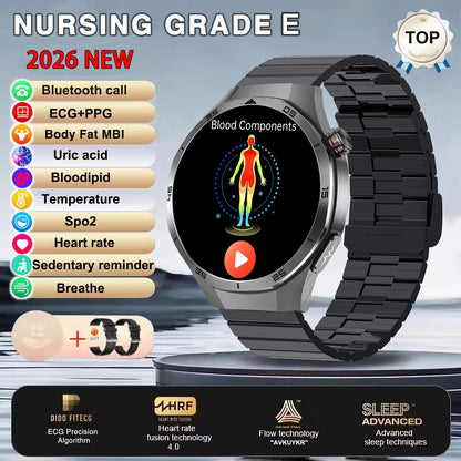 New Nursing Grade ECG+PPG Smart Watch Health Analysis