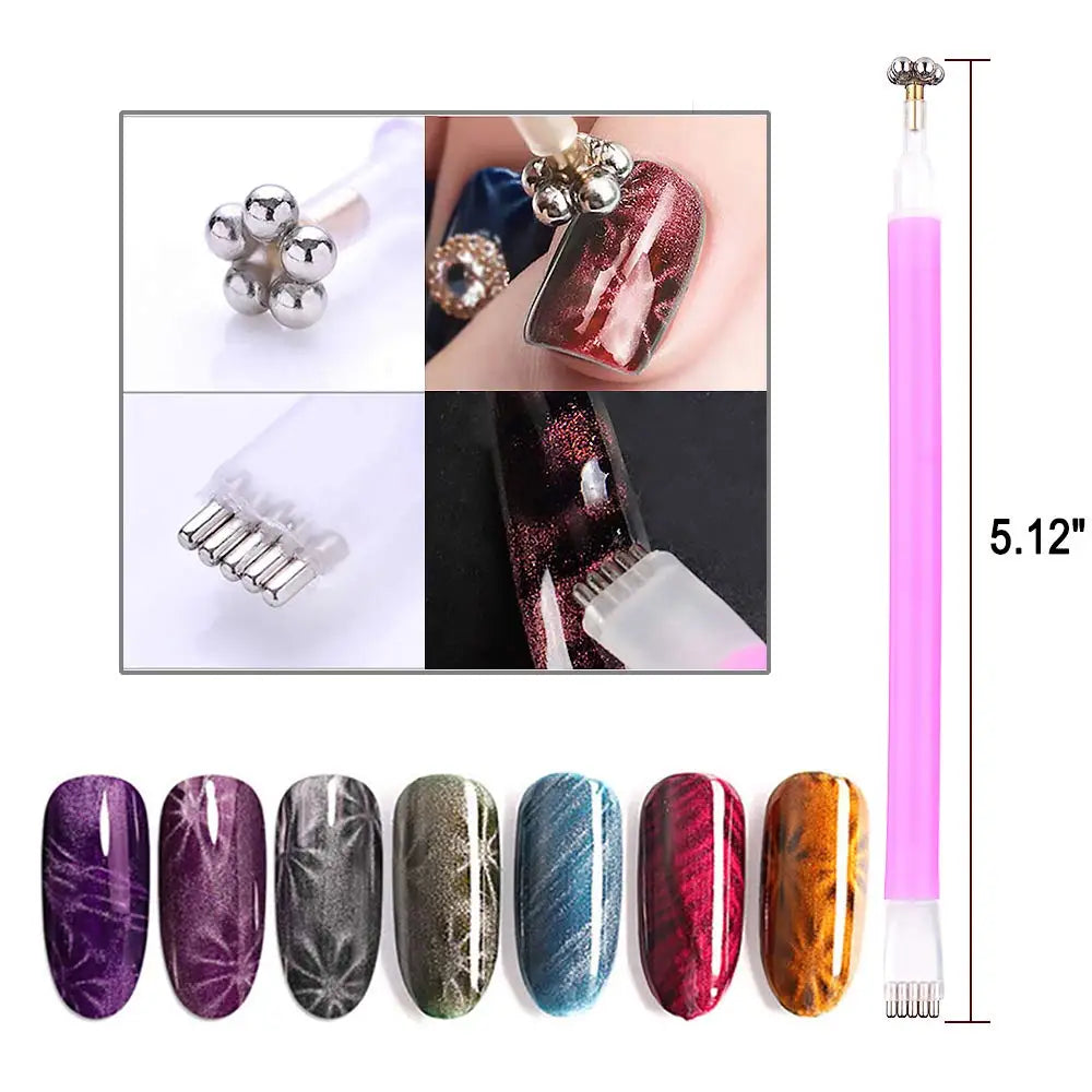 Magnet Set Magnetic UV Gel Nail Polish Magnet Pens 3D