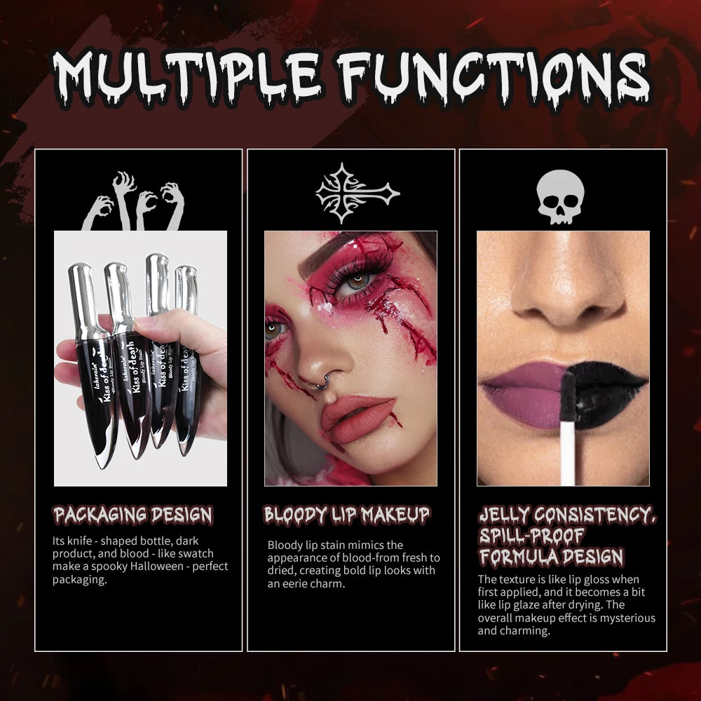 Lip Stain Kiss of Death Bloody Gothic Matte Long Lasting