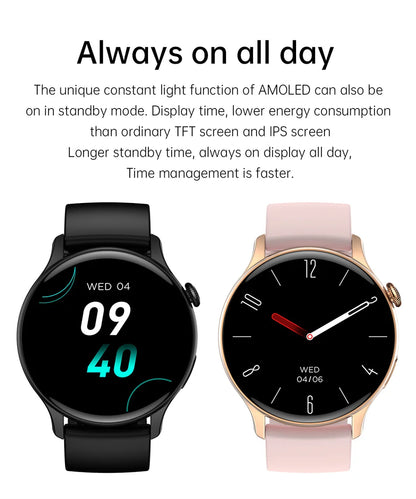 NFC Smart Watch Amoled HD GPS Track Sports Heart Rate