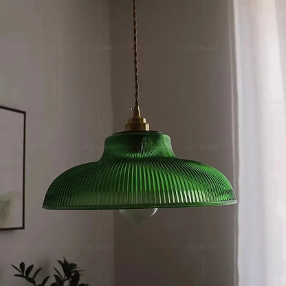 Nordic Glass Pendant Light Green Hanging Lamp Living Room