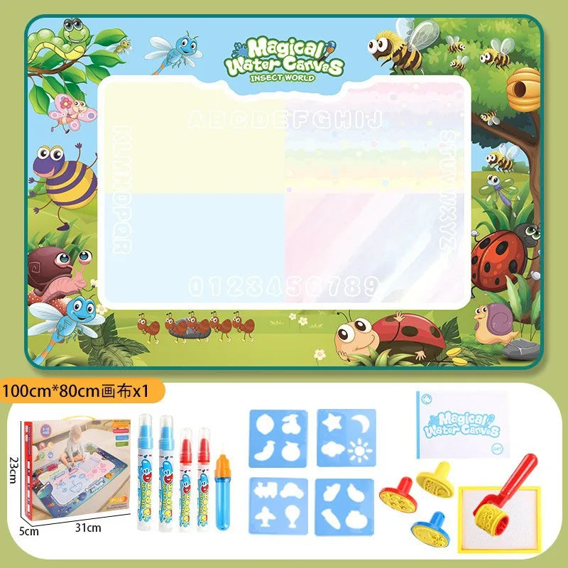 Magic Water Drawing Mat with Reusable Magic Pens