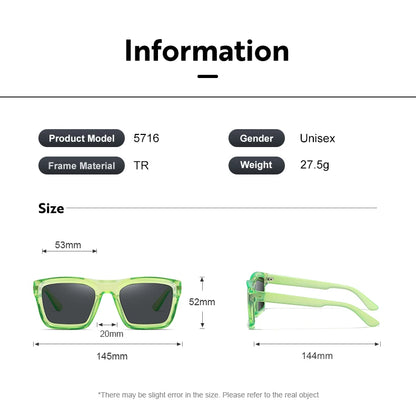DML New Fashion Women Luxury Brand Square Sunglasses