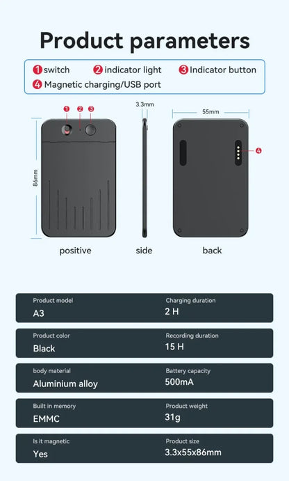 AI Voice Recorder APP Control AI Notetaking Device Transcribe