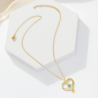 To My Wife From Husband 925 Silver Eternal Heart Necklace
