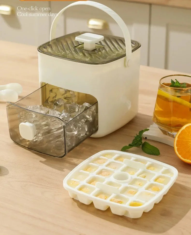 48 Grid Ice Cube Mold Reusable Refrigerator Ice Maker One-touch