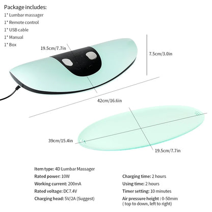 Electric Waist Traction Massager Adjustable Vibration Lumbar