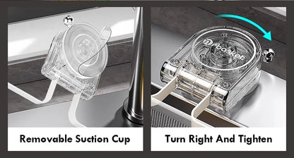 Kitchen Sink Filter Rack Suction Cup Iron Drain Filter