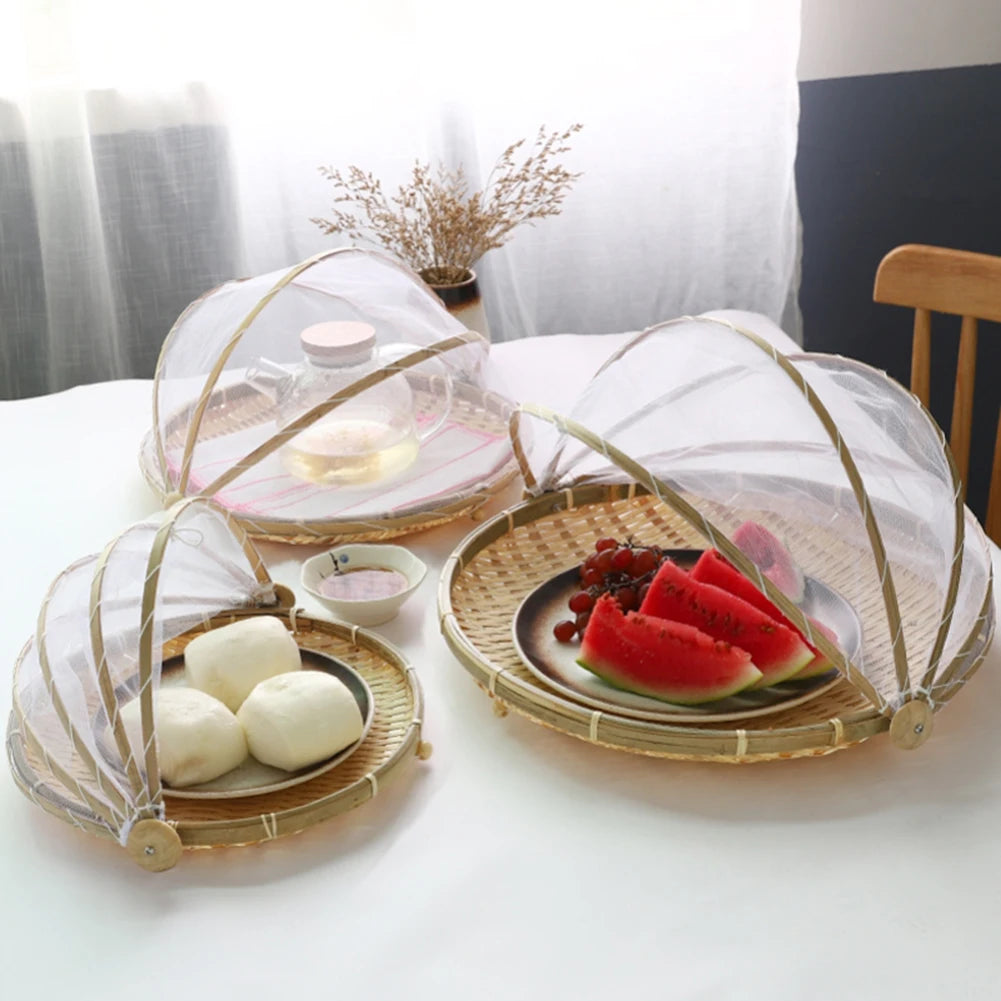 Bamboo Woven Baskets Anti-Mosquito Nets Covers