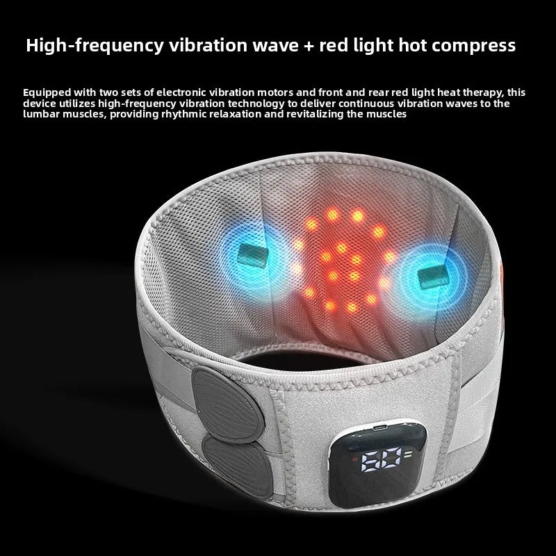 Heated Waist Belt, Hot Compress Infrared Double Motor