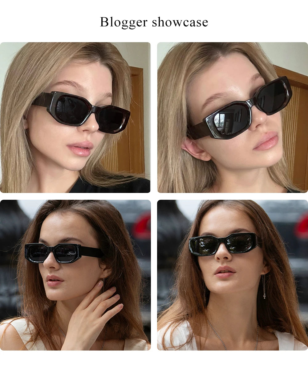 New Black Classic Retro Designer Branded Concave Sunglasses