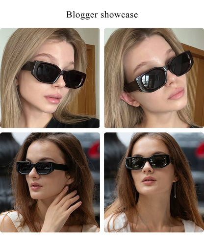New Black Classic Retro Designer Branded Concave Sunglasses