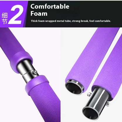 Pilates Stick - Adjustable Fitness Bar for Home Workout Yoga