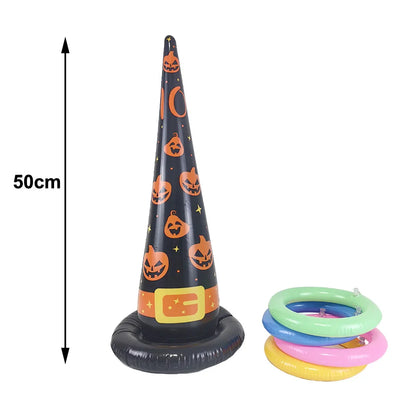 Fun Halloween Throwing Game Inflatable Spiders Witch’s Hat Toss