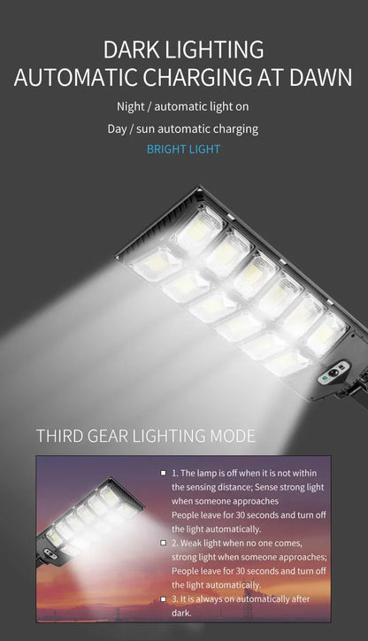 LED Super Bright Outdoor Solar Powered Lamp Motion Sensor
