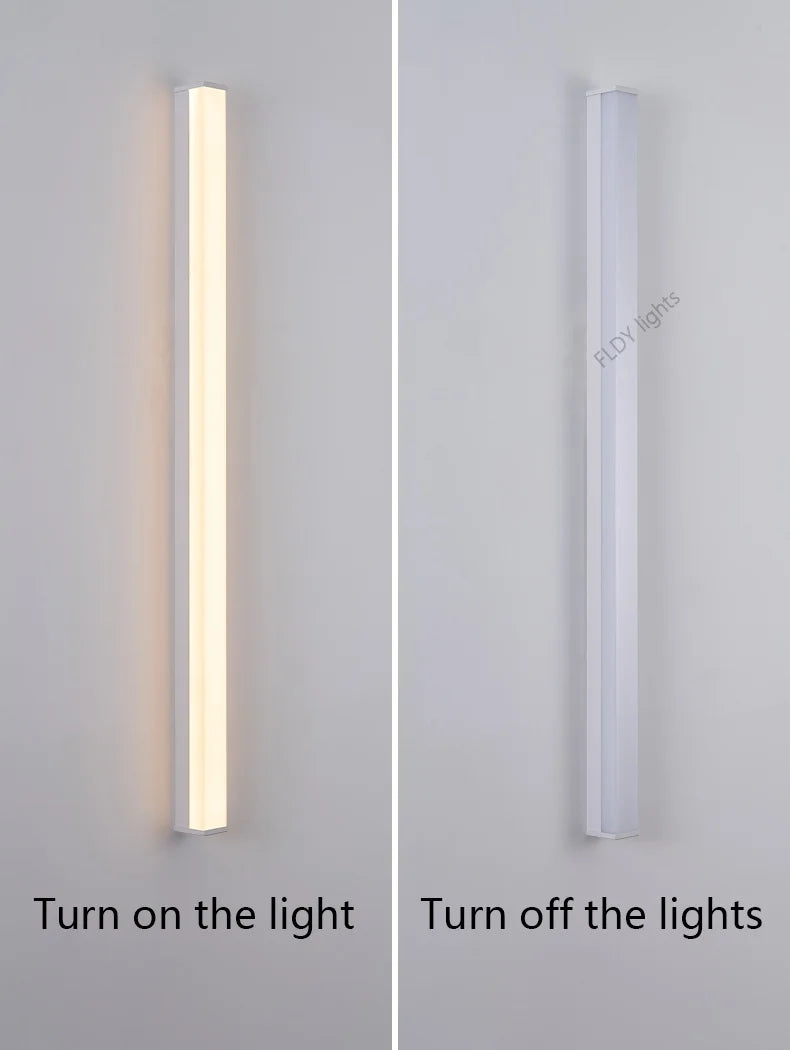 Modern Waterproof Outdoor Long Strip LED Wall Light