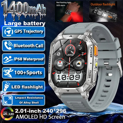 1400mAh Super Battery Durable Adult Smart Watch 2.01 inch