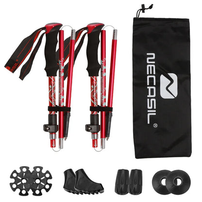 Trekking Poles Ultralight Foldable Telescopic Walking Hiking