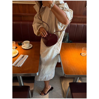 Casual Solid Long Trench Coat Women Stand Collar