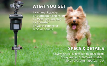 Solar Motion Sensor Sprinkler Eco-friendly Jet Spray