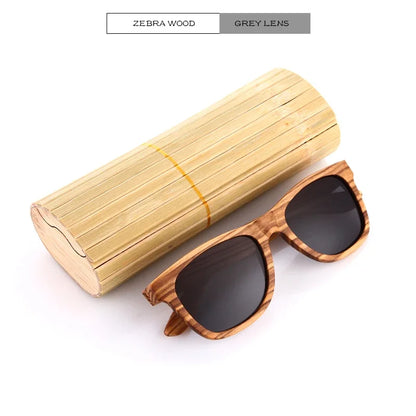 GM Men bamboo Wood Sunglasses Women Retro Vintage
