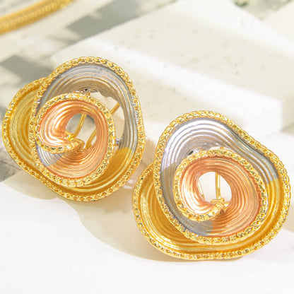 Design Stereo 3D Rose Earrings Y2K Colorful Flower Drop Earring