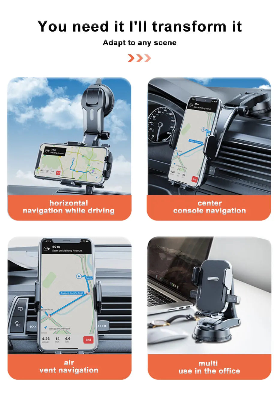 SEAMETAL Car Dashboard Phone Bracket Universal Holder
