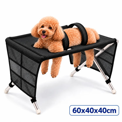 Pet Bathing Hammock Stand Foldable Dog Cat Grooming