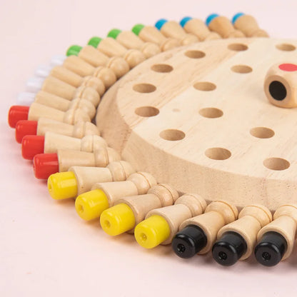 Wooden Memory Match Stick Chess Color Game Board Puzzles